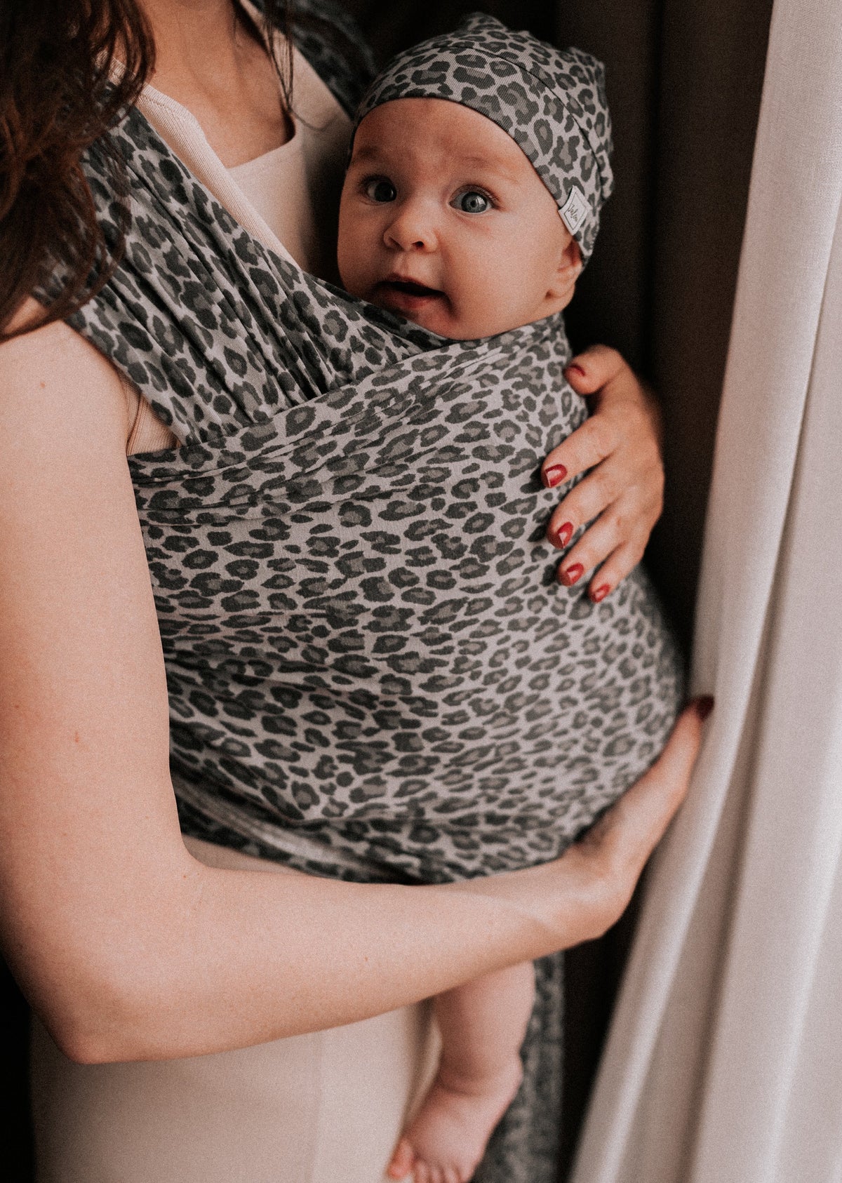 My Jalou - Stretchy Wrap - Slate Gray Leopard